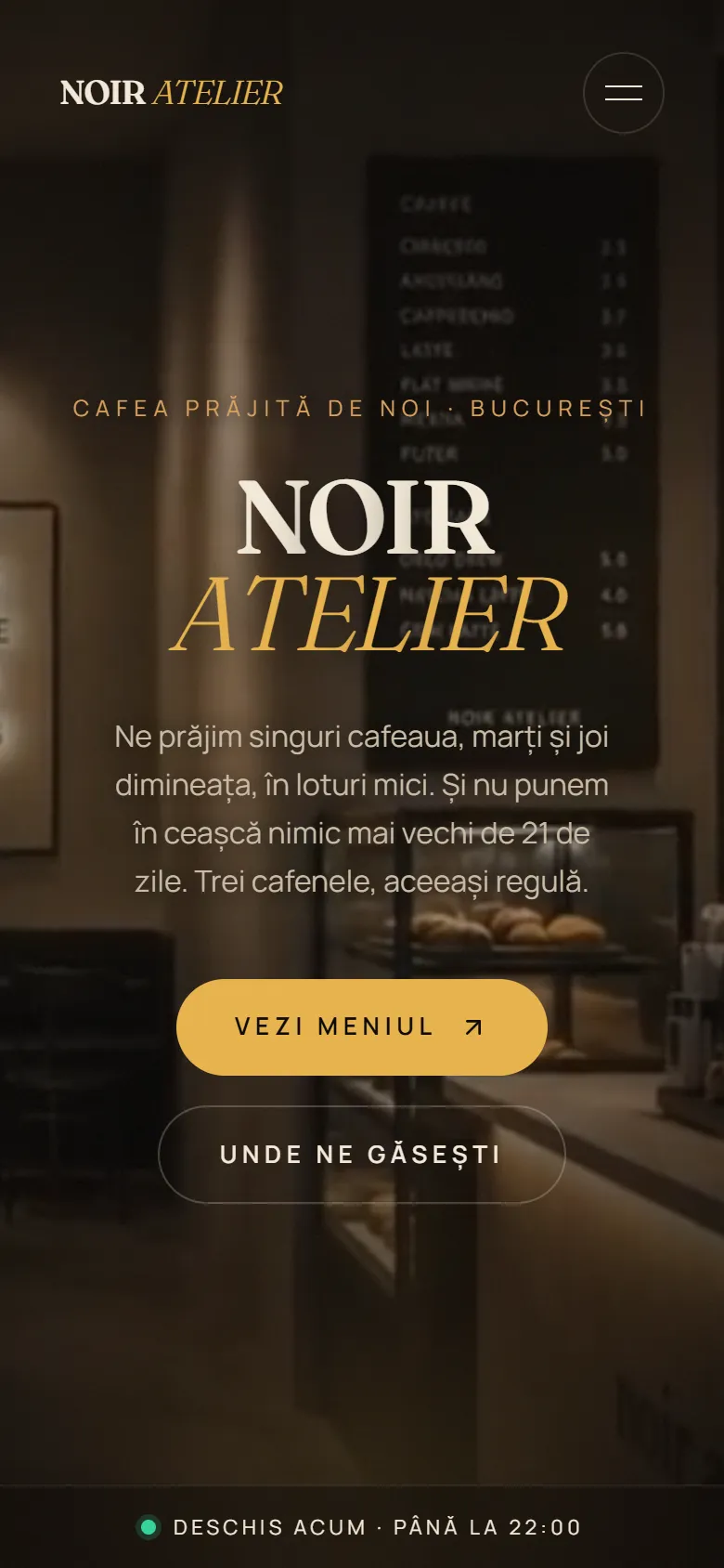 Noir Atelier — varianta de mobil